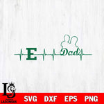 Eastern Michigan Eagles Father Heart Beat Svg Eps Dxf Png File, Digital Download, Instant Download