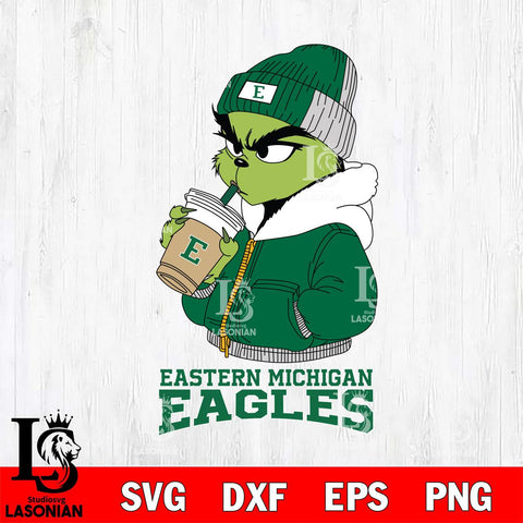 Eastern Michigan Eagles Grinch Bougie Christmas Cut Files Cricut, Svg Dxf Eps Png file, Digital download , Silhouette