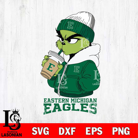 Eastern Michigan Eagles Grinch Bougie Sport Svg Eps Dxf Png File, Digital Download, Instant Download