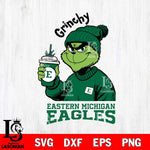 Eastern Michigan Eagles Grinchy Bougie Christmas Cut Files Cricut, Svg Dxf Eps Png file, Digital download , Silhouette