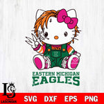 Eastern Michigan Eagles Hello Kitty Horror Svg Eps Dxf Png File, Digital Download