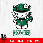 Eastern Michigan Eagles Hello Kitty NCAA 1 Svg Eps Dxf Png File, Digital Download, Instant Download