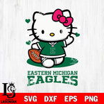 Eastern Michigan Eagles Hello Kitty NCAA 3 Svg Eps Dxf Png File, Digital Download, Instant Download