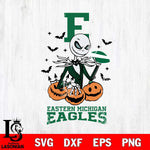 Eastern Michigan Eagles Jack Skellington 2 halloween Svg Eps Dxf Png File, NCAA svg, Digital Download, Instant Download