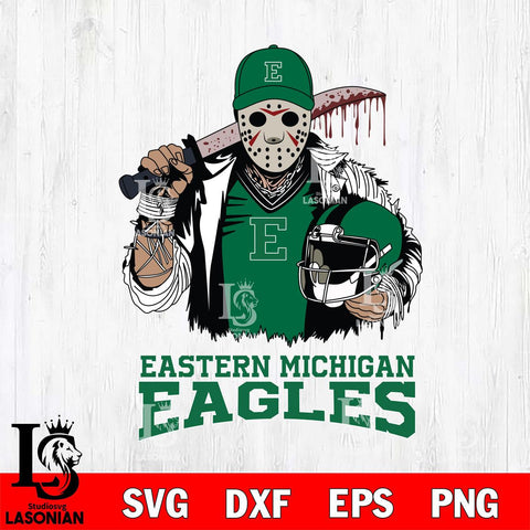 Eastern Michigan Eagles Jason Voorhees 2 Svg Eps Dxf Png File, Digital Download