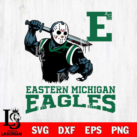 Eastern Michigan Eagles Jason Voorhees 5 Svg Eps Dxf Png File, Digital Download