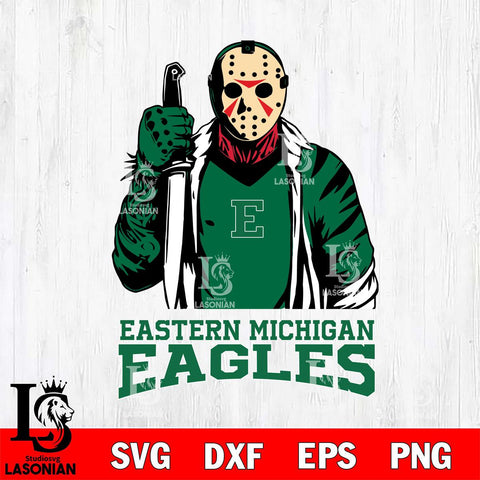 Eastern Michigan Eagles Jason Voorhees 6 Svg Eps Dxf Png File, Digital Download