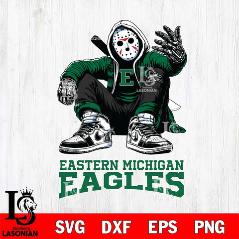 Eastern Michigan Eagles Jason Voorhees Halloween SVG Svg Eps Dxf Png File, Digital Download, Instant Download