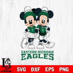 Eastern Michigan Eagles Mickey And Minnie Mouse Football Svg Eps Dxf Png File, NCAA svg , File Cut , Digital Download , Instant Download, Cut Svg Files