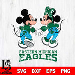 Eastern Michigan Eagles Mickey Minnie Valentine Rugby Svg Eps Dxf Png File, Digital Download ,Instant Download, Cricut File