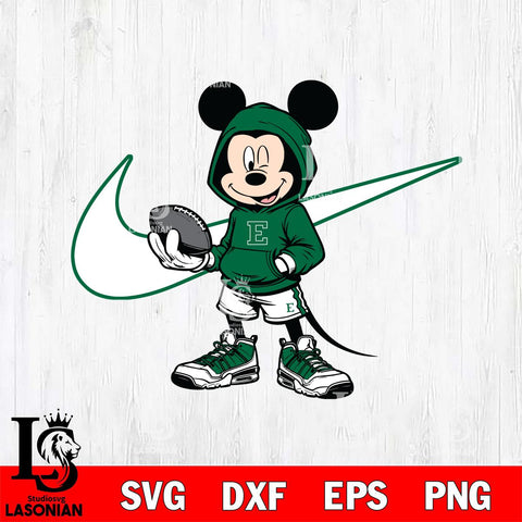 Eastern Michigan Eagles Mickey Wearing Hoodie Sport Svg Eps Dxf Png File, NCAA svg, Digital Download, Instant Download