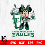 Eastern Michigan Eagles Minnie Mouse Fan And Coffee Svg Eps Dxf Png File, Digital Download, Instant Download