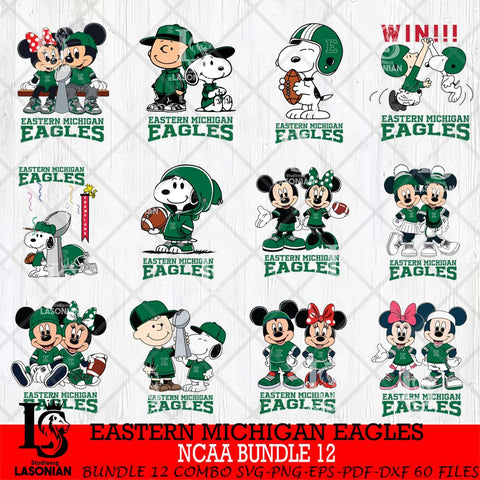 Eastern Michigan Eagles NCAA Bundle 12 Svg Eps Dxf Png File,Bundle NCAA svg , Digital Download , Instant Download, Cricut File