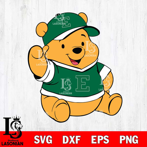 Eastern Michigan Eagles Pooh Bear Svg Eps Dxf Png File, NCAA svg, Digital Download, Instant Download