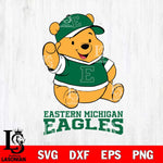 Eastern Michigan Eagles Pooh Bear Disney, Svg Eps Dxf Png File, Digital Download