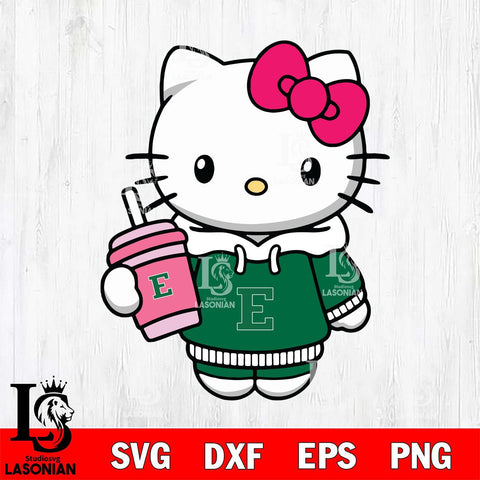 Eastern Michigan Eagles Pretty Hello Kitty Svg Eps Dxf Png File, Digital Download, Instant Download