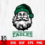 Eastern Michigan Eagles Santa Claus Christmas Svg dxf eps png pdf file,NCAA svg,Digital Download,Cricut file