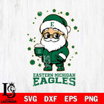 Eastern Michigan Eagles Santa Claus Coffe Svg dxf eps png pdf file,NCAA svg,Digital Download,Cricut file