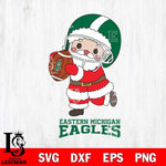 Eastern Michigan Eagles Santa Claus Cute Svg dxf eps png pdf file,NCAA svg,Digital Download,Cricut file