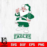 Eastern Michigan Eagles Santa claus Svg dxf eps png pdf file,NCAA svg,Digital Download,Cricut file