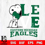 Eastern Michigan Eagles Snoopy Sport 10 Svg Eps Dxf Png File, Digital Download