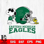 Eastern Michigan Eagles Snoopy Sport 2 Svg Eps Dxf Png File, Digital Download