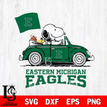 Eastern Michigan Eagles Snoopy Sport 5 Svg Eps Dxf Png File, Digital Download