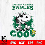 Eastern Michigan Eagles Snoopy Sport 7 Svg Eps Dxf Png File, Digital Download