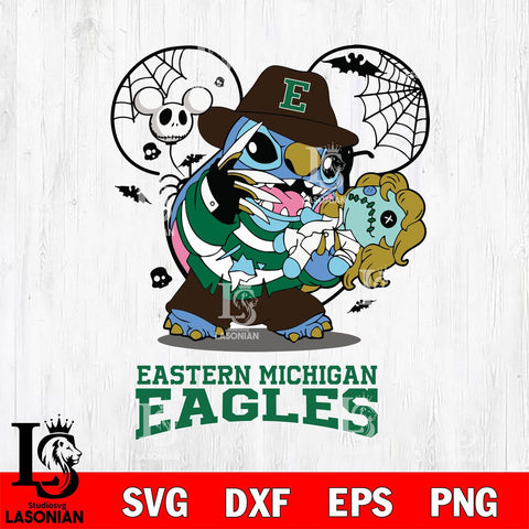 Eastern Michigan Eagles Stitch Freddy Krueger Halloween Svg Eps Dxf Png File, Digital Download, Instant Download