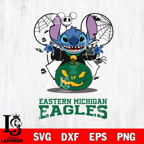 Eastern Michigan Eagles Stitch Horror Halloween Svg Eps Dxf Png File, Digital Download, Instant Download