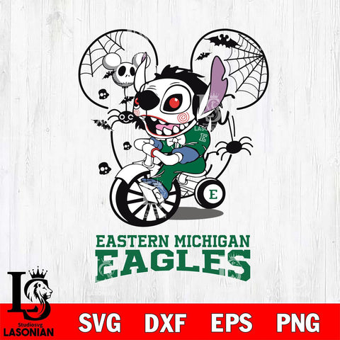 Eastern Michigan Eagles Stitch Jigsaws Halloween Svg Eps Dxf Png File, Digital Download, Instant Download