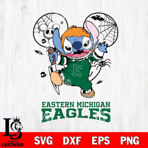 Eastern Michigan Eagles Stitch Michael Halloween Svg Eps Dxf Png File, Digital Download, Instant Download