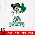 Eastern Michigan Eagles #1 Fan Minnie Mouse Svg Eps Dxf Png File, Digital Download, Instant Download