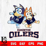 Edmonton Oilers Bluey & Bingo 13 Svg Eps Dxf Png File, NHL svg, Digital Download, Instant Download