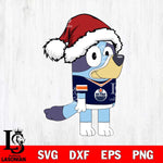 Edmonton Oilers Bluey Cartoon Christmas Svg Eps Dxf Png File, Digital Download, Instant Download