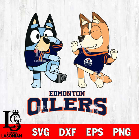 Edmonton Oilers Bluey Chilli Sport Svg Eps Dxf Png File, Digital Download, Instant Download