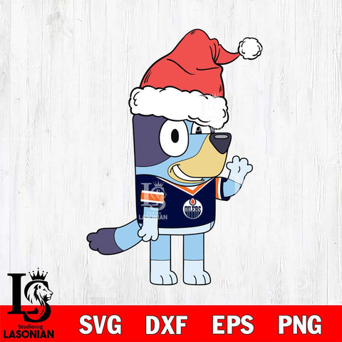 Edmonton Oilers Bluey Christmas Svg Eps Dxf Png File, Digital Download, Instant Download