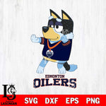 Edmonton Oilers Bluey Dad Dance Svg Eps Dxf Png File, Digital Download, Instant Download