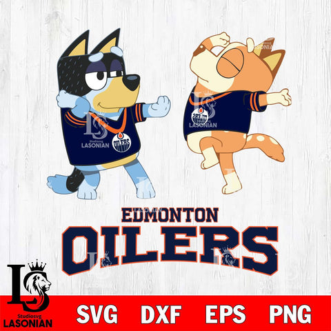 Edmonton Oilers Bluey Dance Svg Eps Dxf Png File, Digital Download, Instant Download