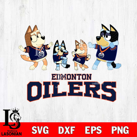 Edmonton Oilers Bluey Dance Squats Svg Eps Dxf Png File, Digital Download, Instant Download