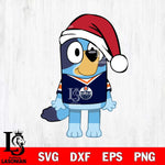 Edmonton Oilers Bluey Dog Christmas Svg Eps Dxf Png File, Digital Download, Instant Download