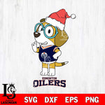 Edmonton Oilers Christmas Bluey Honey Sport Svg, Christmas Svg , NHL svg , Digital Download, dxf eps png pdf file