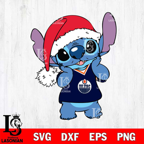 Edmonton Oilers Cute Stitch Christmas Svg Eps Dxf Png File, Digital Download, Instant Download