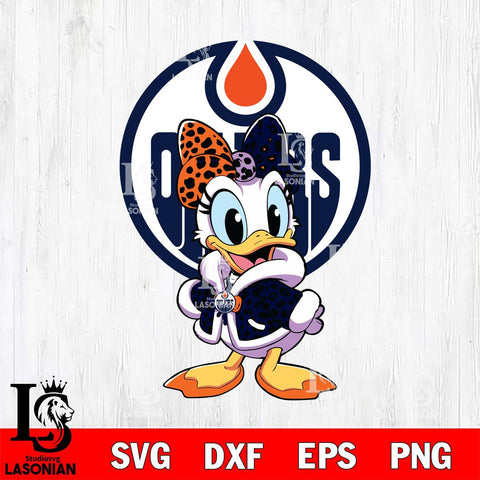 Edmonton Oilers Fancy Daisy Duck Disney Svg Eps Dxf Png File, Digital Download, Instant Download