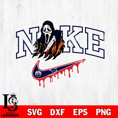 Edmonton Oilers Ghostface Nike Svg Eps Dxf Png File, Digital Download, Instant Download