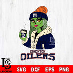 Edmonton Oilers Girls Grinch Bougie Svg Eps Dxf Png File, Digital Download, Instant Download