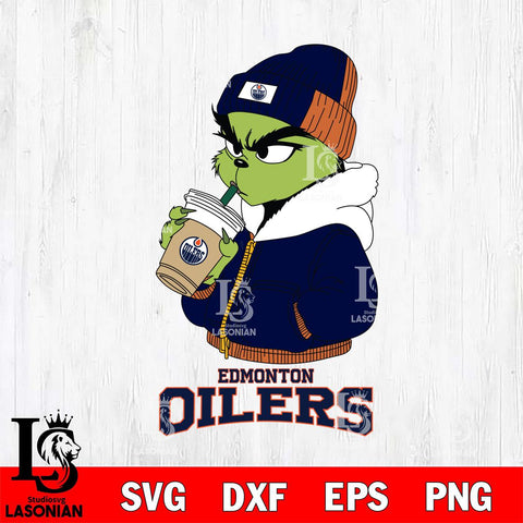 Edmonton Oilers Grinch Bougie Christmas Cut Files, Cricut,Christmas Svg Dxf Eps Png file , Digital Download