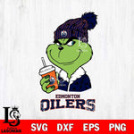 Edmonton Oilers Grinch Cofffe Christmas Cut Files, Cricut,Christmas Svg Dxf Eps Png file , Digital Download