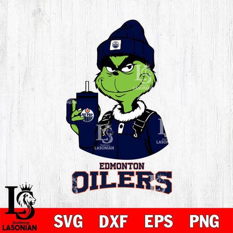 Edmonton Oilers Grinch Football Christmas Cut Files, Cricut,Christmas Svg Dxf Eps Png file , Digital Download