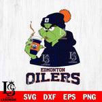 Edmonton Oilers Grinch Leopard Christmas Cut Files, Cricut,Christmas Svg Dxf Eps Png file , Digital Download